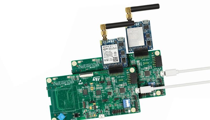 IoT-naar-cloud-verbinding via 2G/3G-mobiele data of NB-IoT. Afbeelding: STMicroelectronics