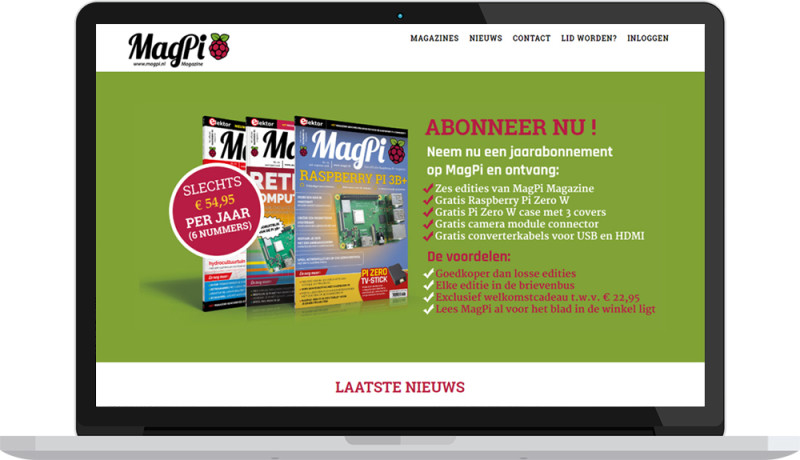 Nieuwe MagPi-website nu online