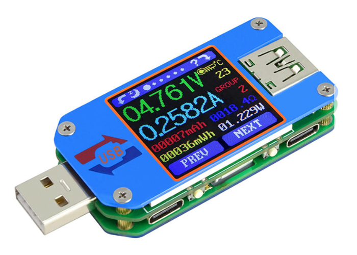 RD UM25C Type-C Color LCD USB Voltmeter Ammeter Voltage Current Meter Multimeter 