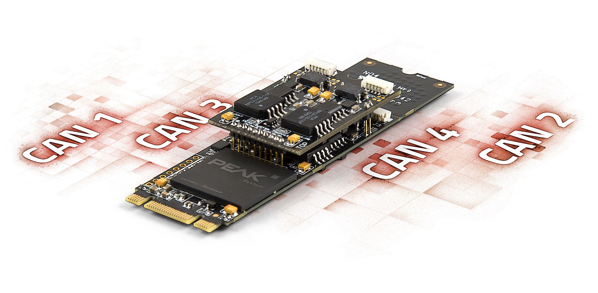 CAN FD Quadruplet for M.2 Interfaces 