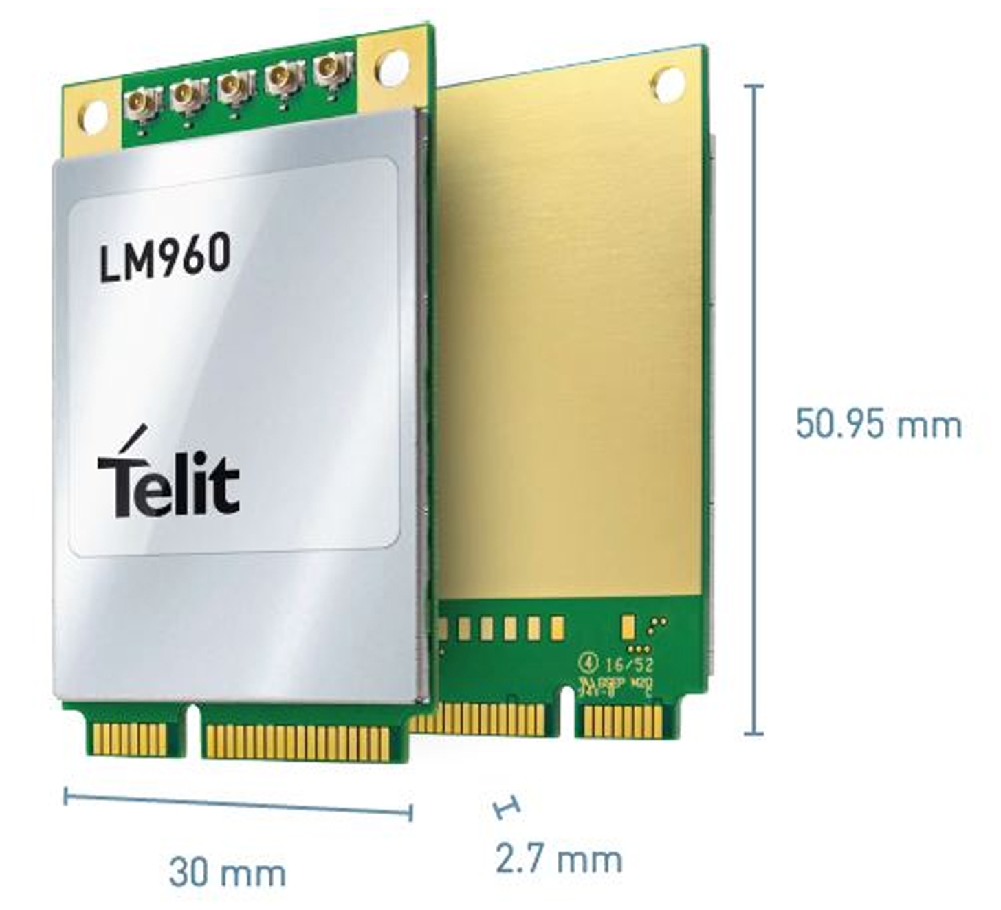 Telit LM960A18 LTE CAT-18 mPCIe - 11045 - LM960AIW203T0W1000, LM960AIW207T0WA000