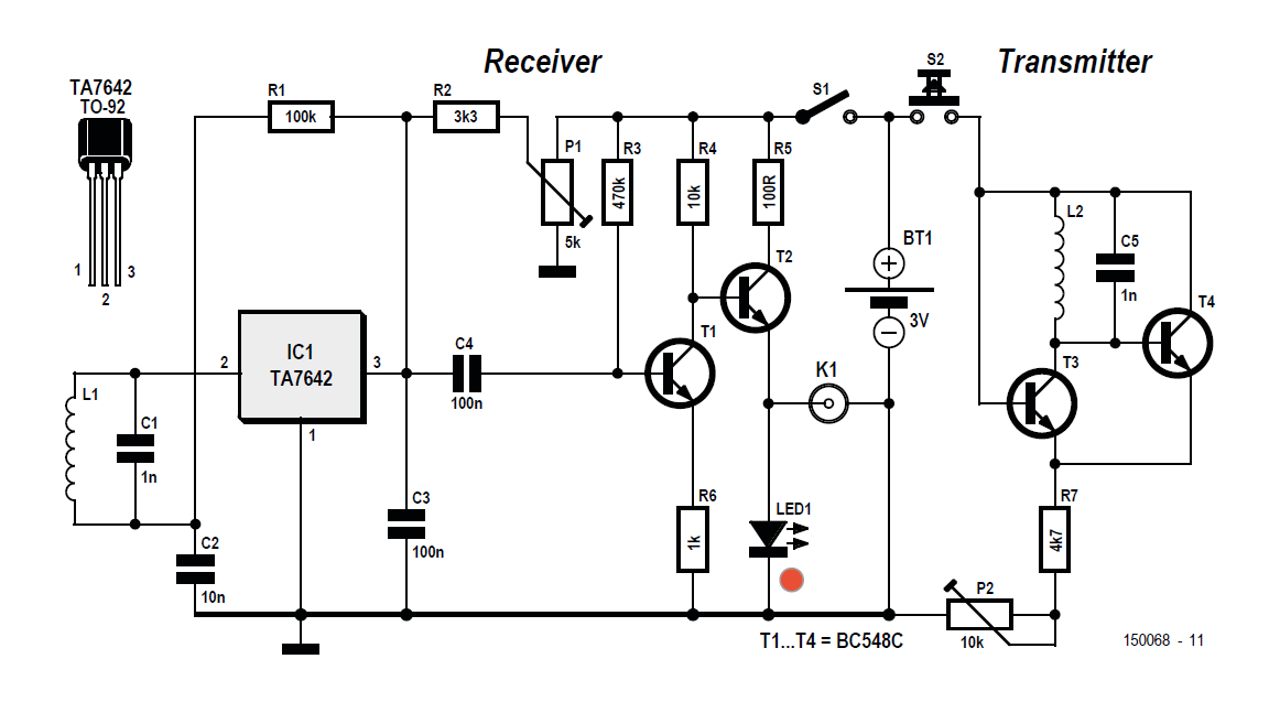 The diagnostic tool circuituses a transmitter andreceiver