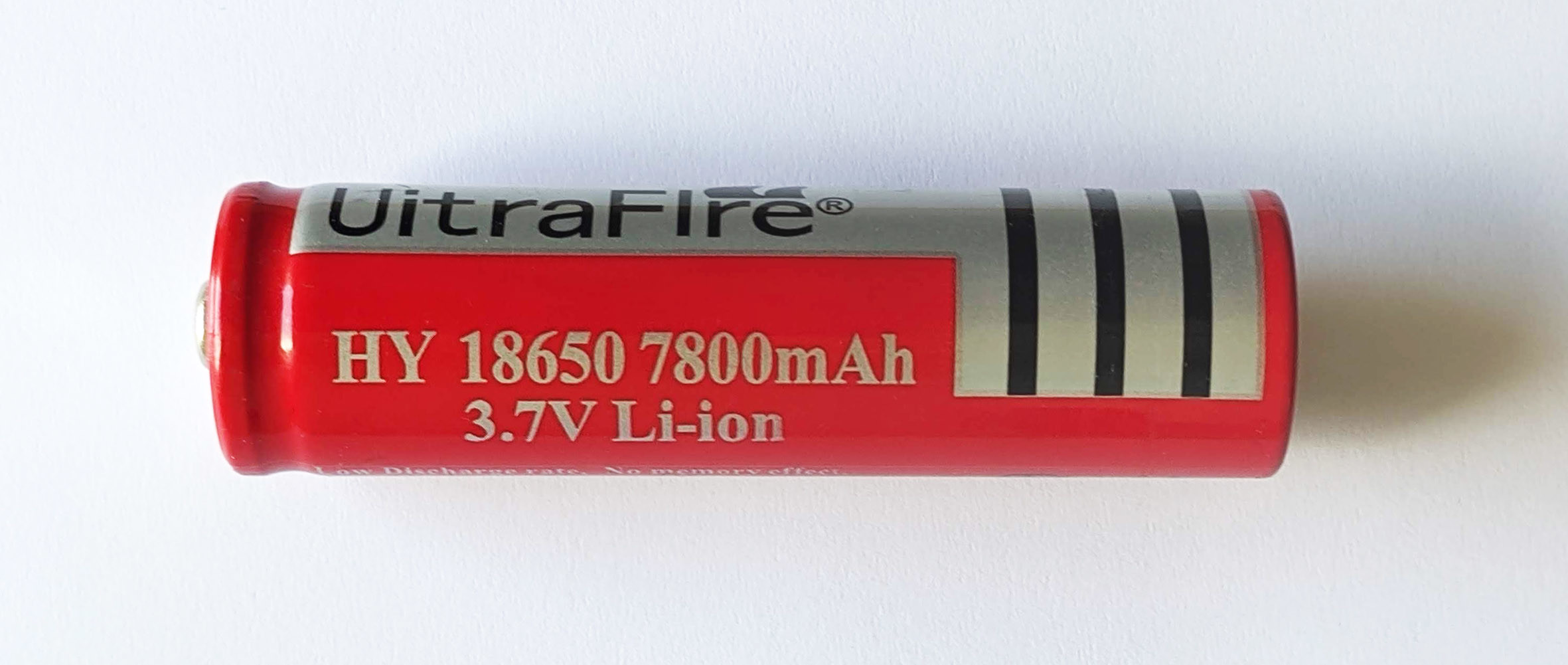 Typical lithium cell in 18650 format 