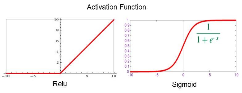 Frequently used activation functions.