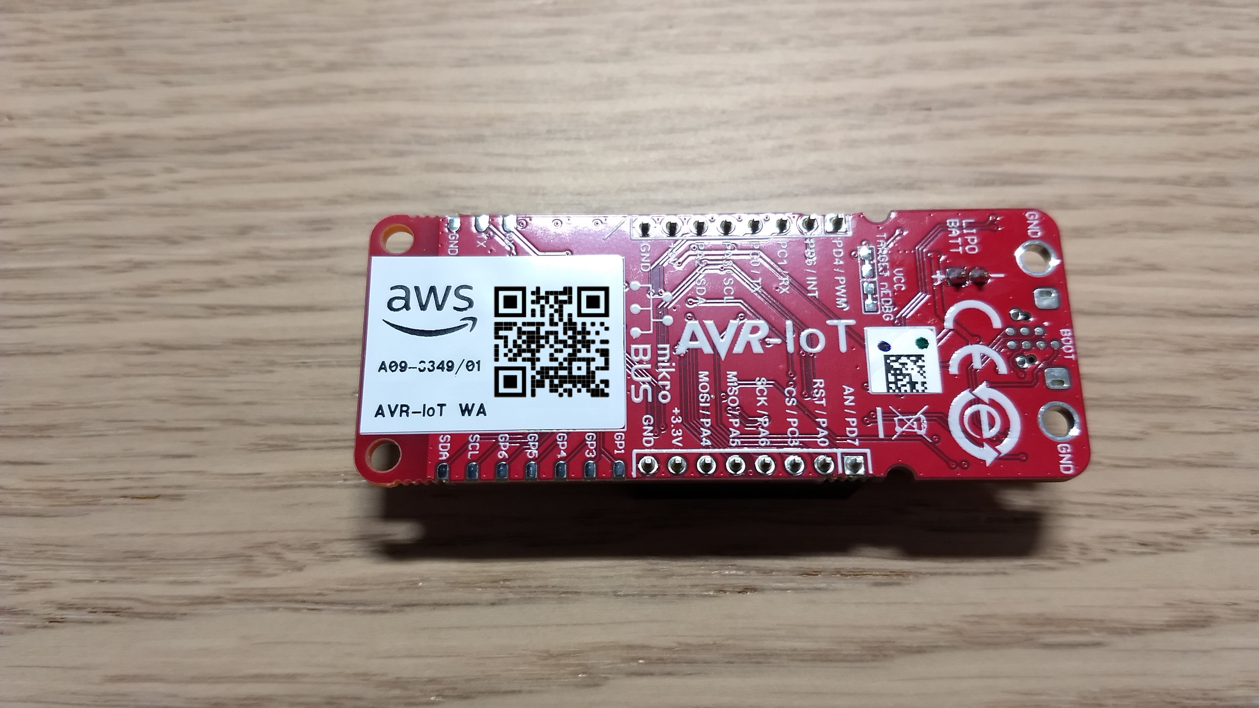 IoT WA Development Board showing pin labels