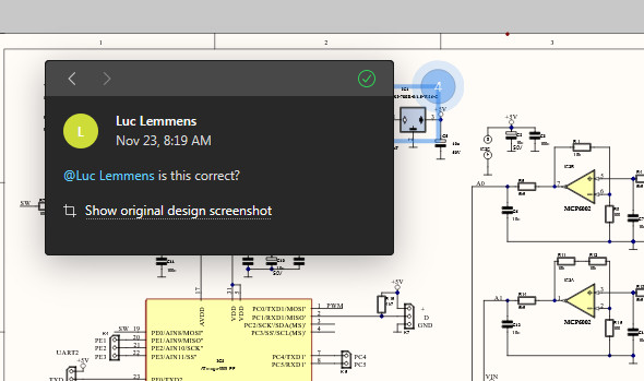 Commenting a schematic diagram.