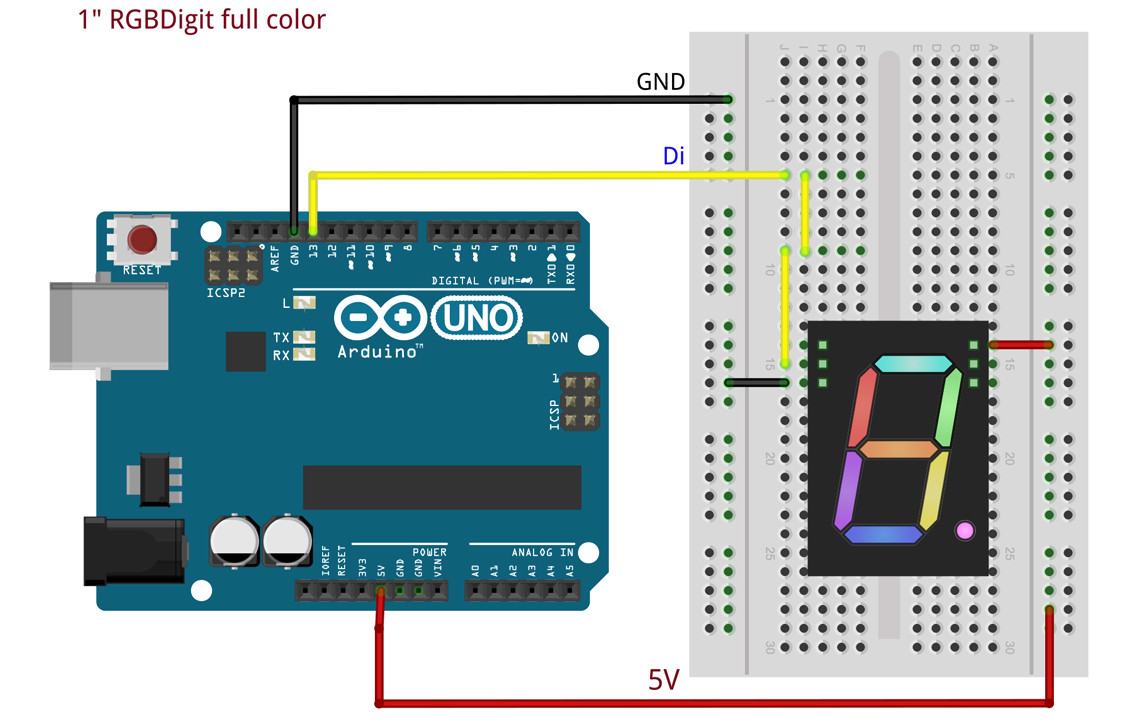 RGBDigit 1"RGB 7Sement Digit Arduino and neopixel driven - Elektor LABS ...
