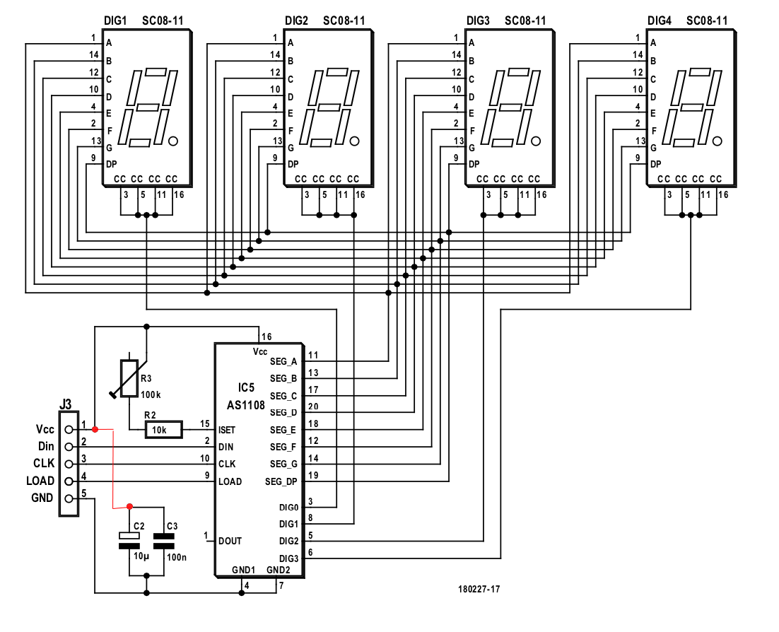 Energiesparsame LED-Uhr