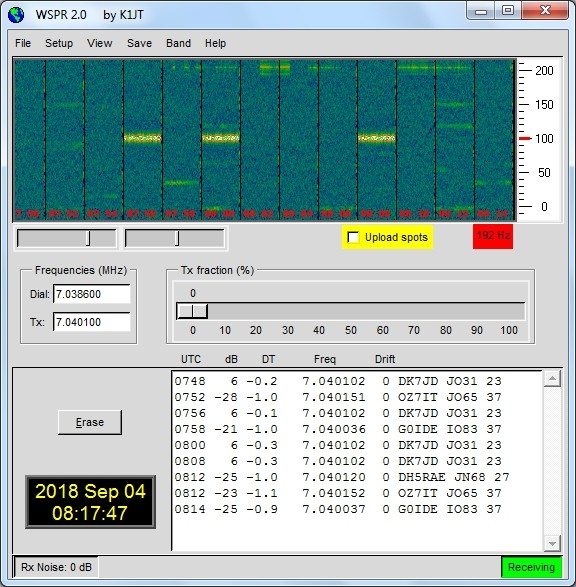 WSPR-Nachrichten senden