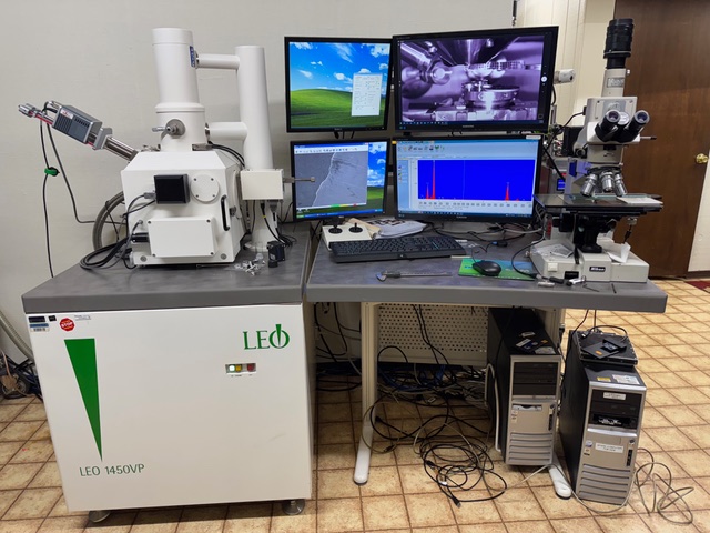 The Workspace has Leo 1450VP SEM and Nikon Optiphot 66.