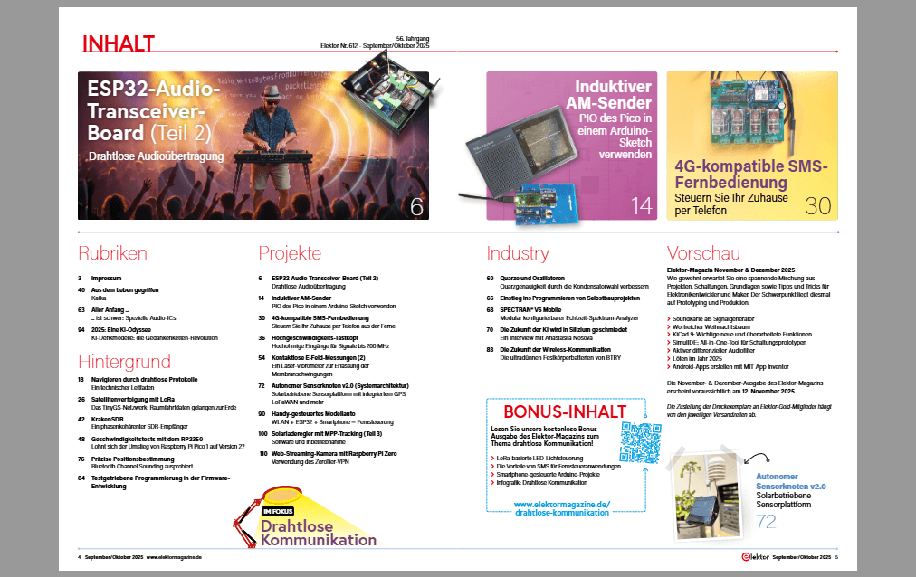 Inhalt September & Oktober 2025