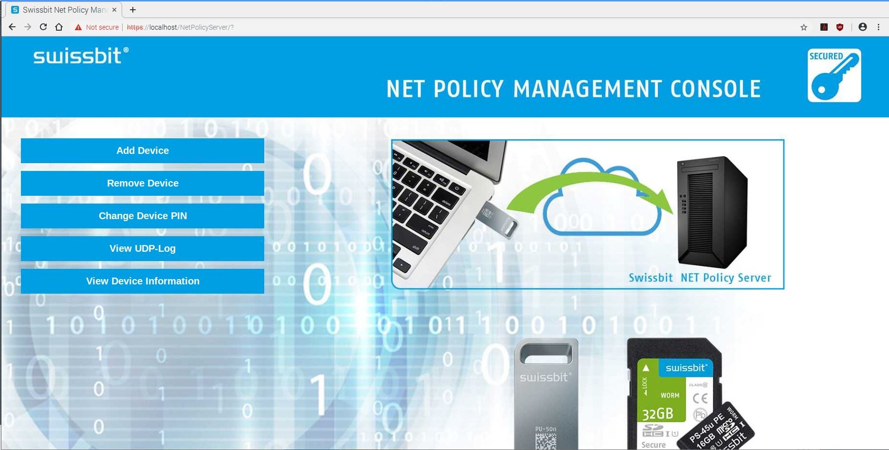 Interface utilisateur du Net Policy Server