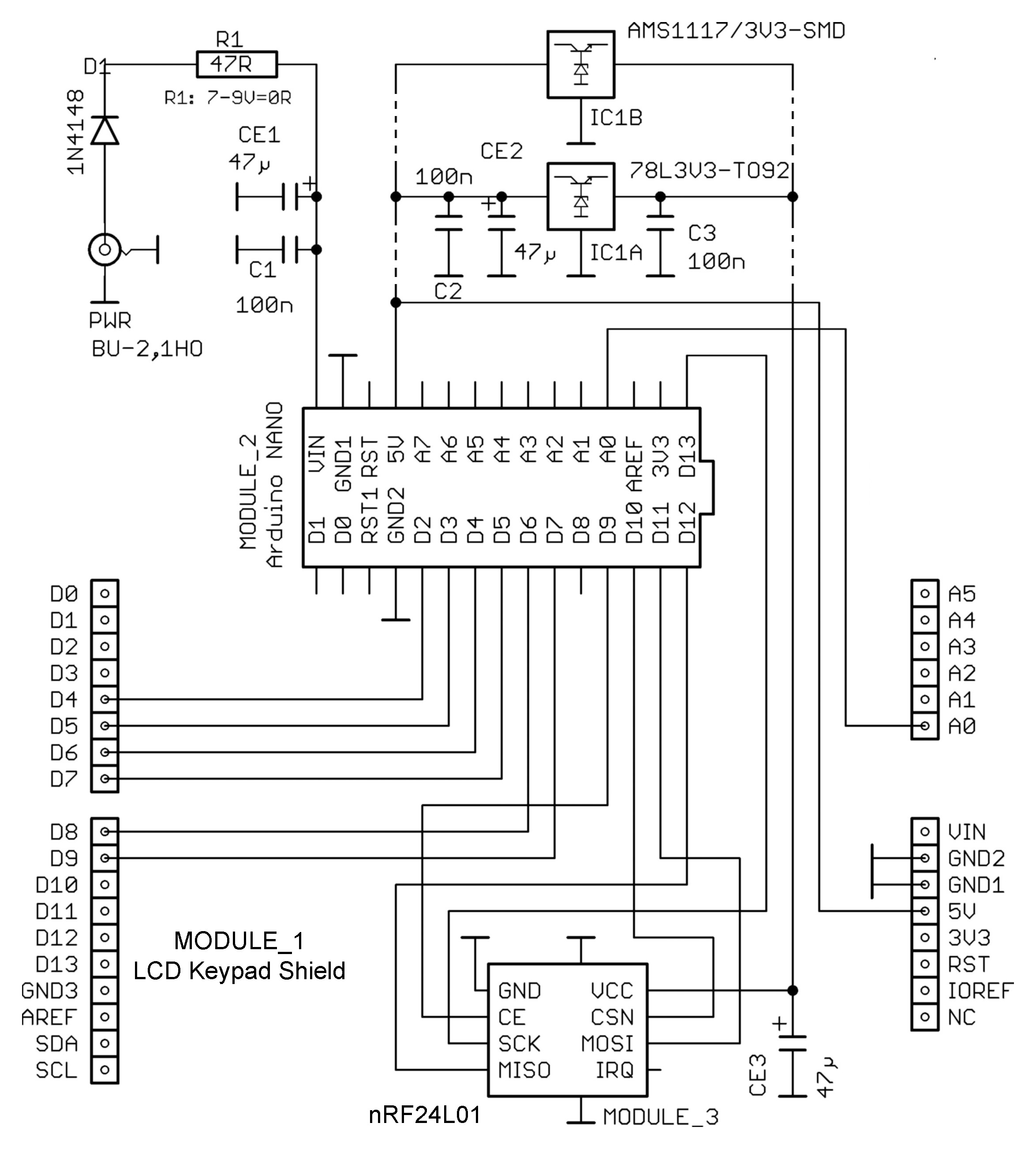 Halfduplex-telemetrie op 2,4&nbsp;GHz