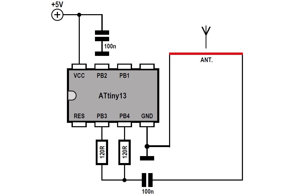 LW/MW AM-signaalgenerator met ATtiny13