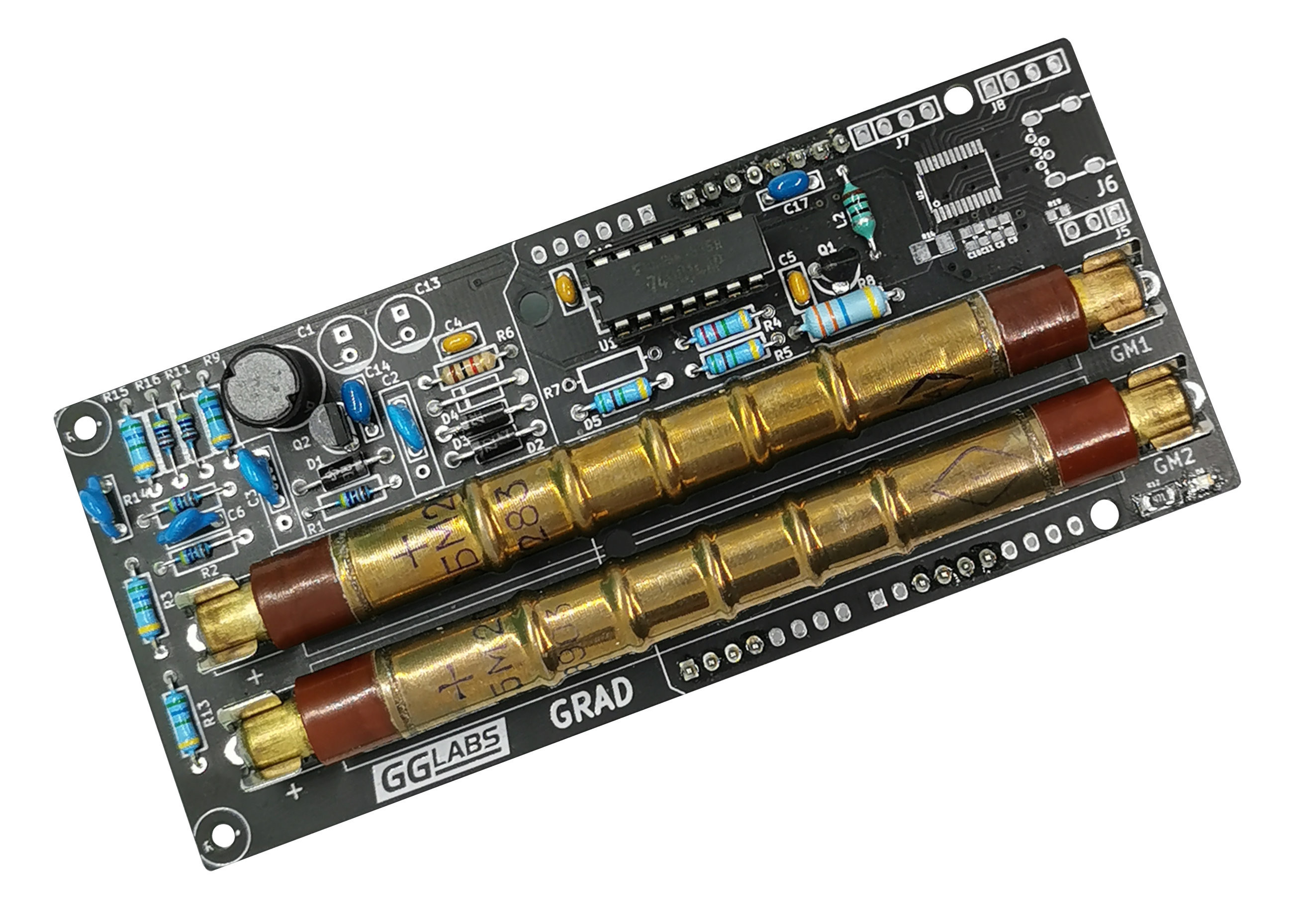 Arduino-shield met dubbele Geiger-Müller buis