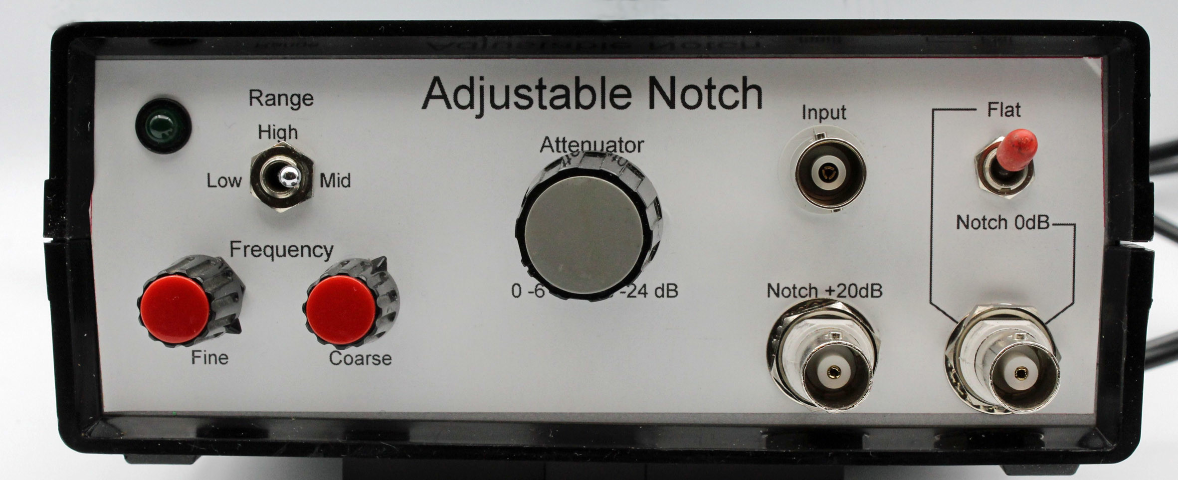 Audio-notchfilter met instelbare frequentie