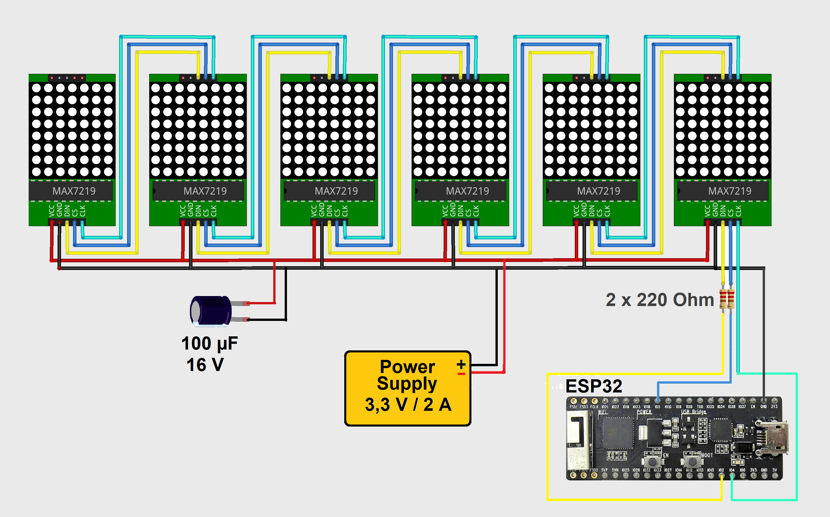LED-matrix module array.