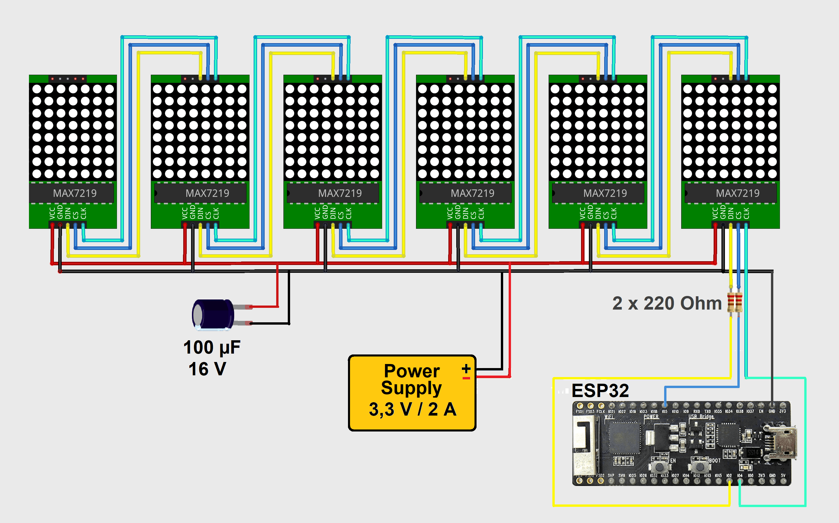 Led Dot Matrix Display With Esp32 And Max7219 2023 - vrogue.co