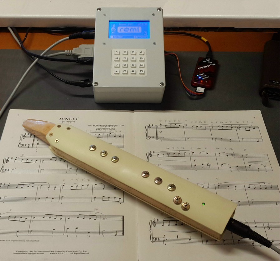 Recorderlike Electronic Musical Instrument and MIDI Controller