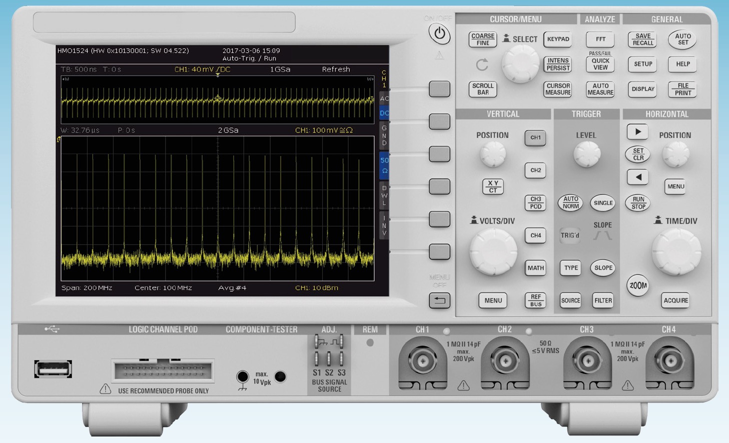 fonction FFT des oscilloscopes Elektor Magazine