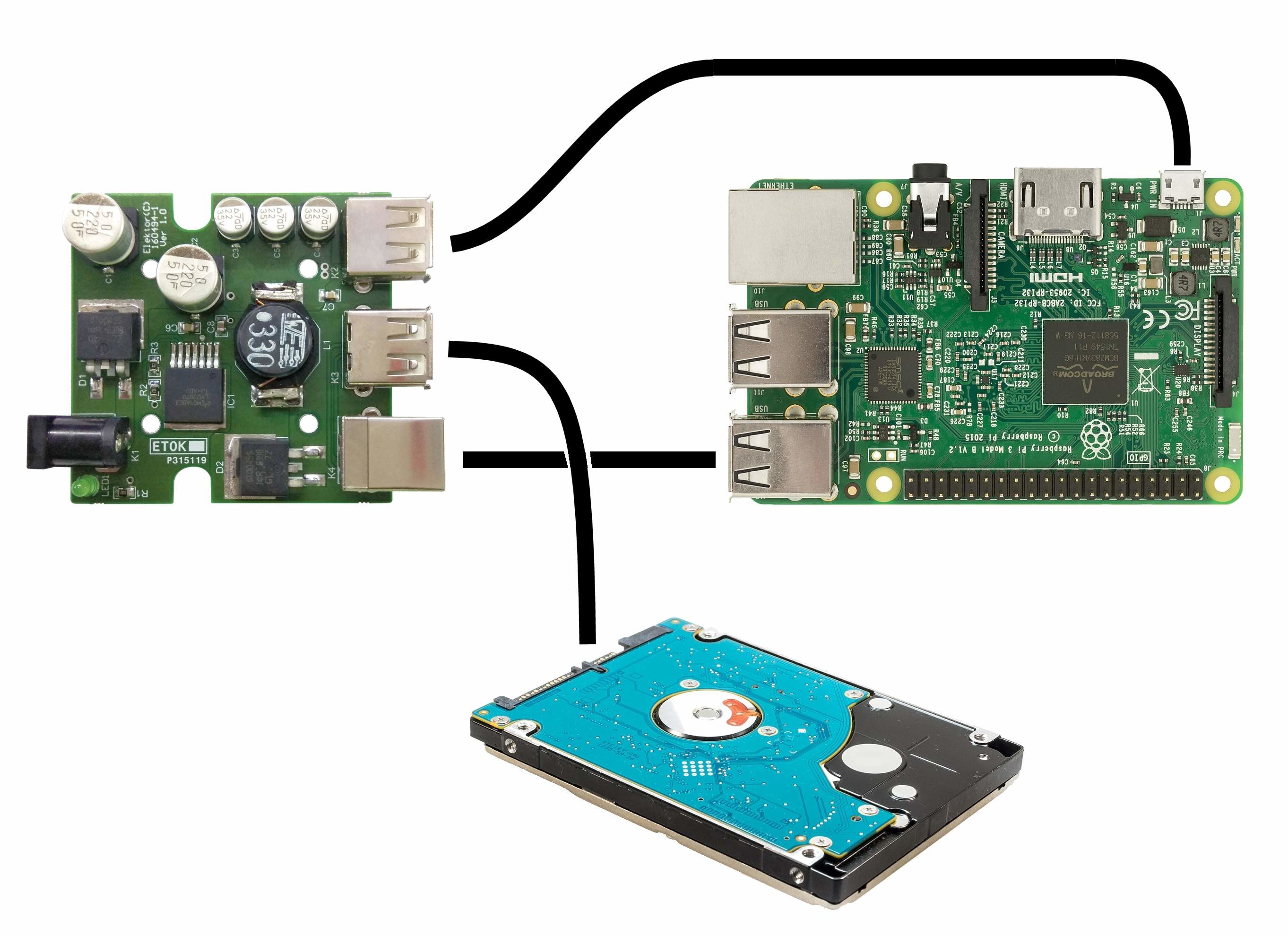 Power supply for Raspberry Pi + hard disk [160494] - Projets LABS ...