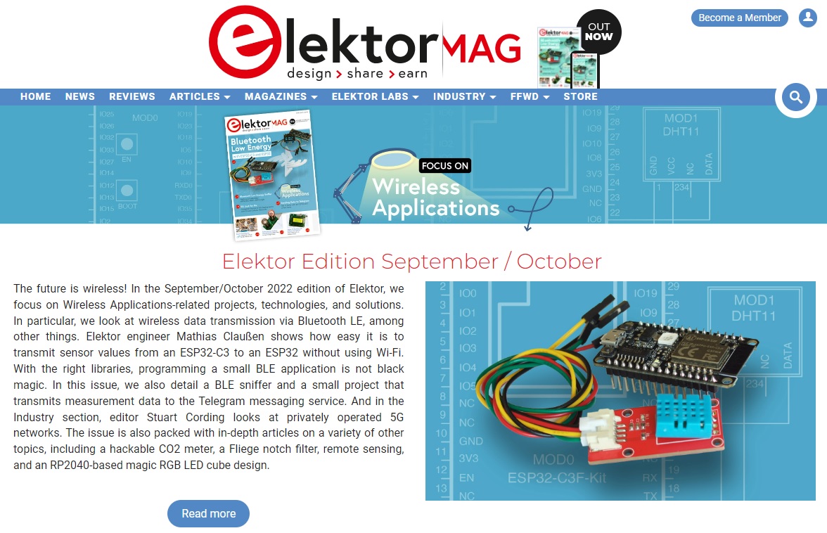 Focus op draadloos: Kijk eens naar de sep/okt editie 2022 van Elektor ...