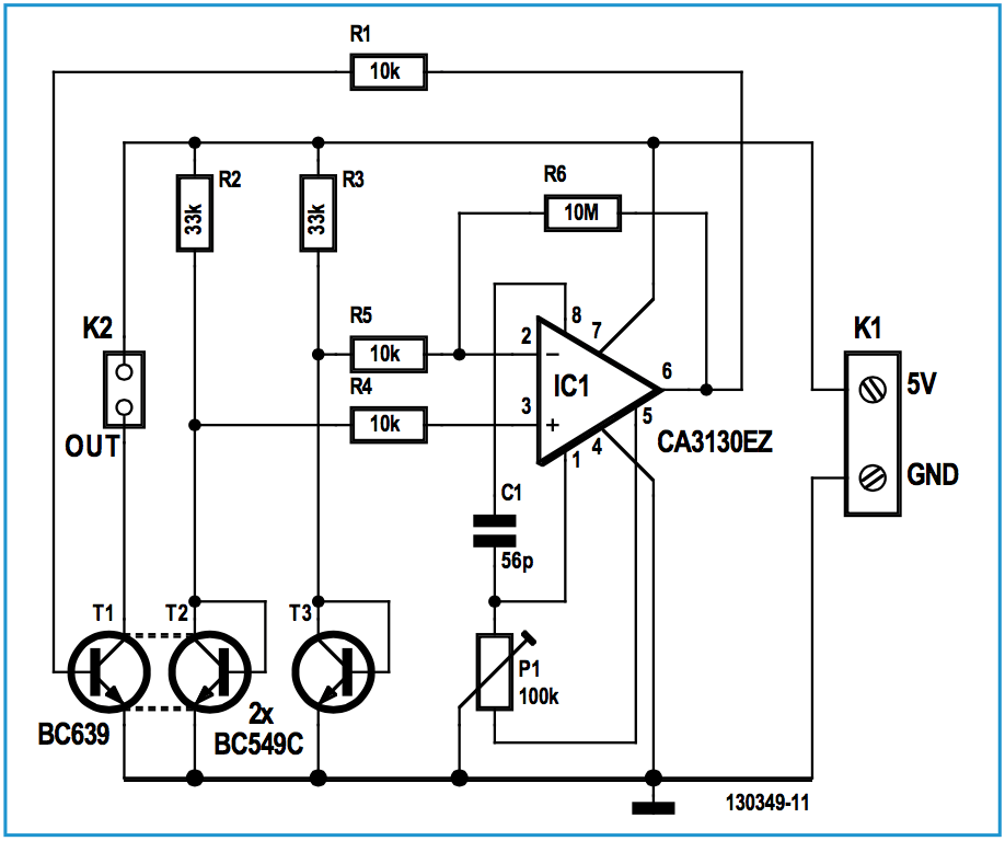 post project 55 simple wind speed meter elektor magazinefigure 1 the amount of cooling of a transistor (t2) is determined by the wind speed