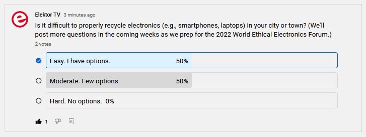 WEEF poll - Is Recycling Electronics Easy?