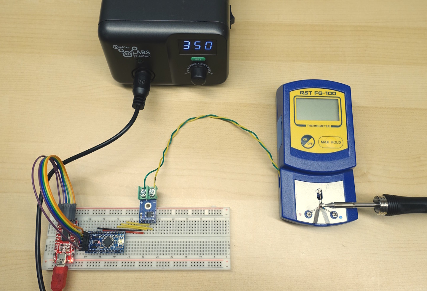 temperature logging setup