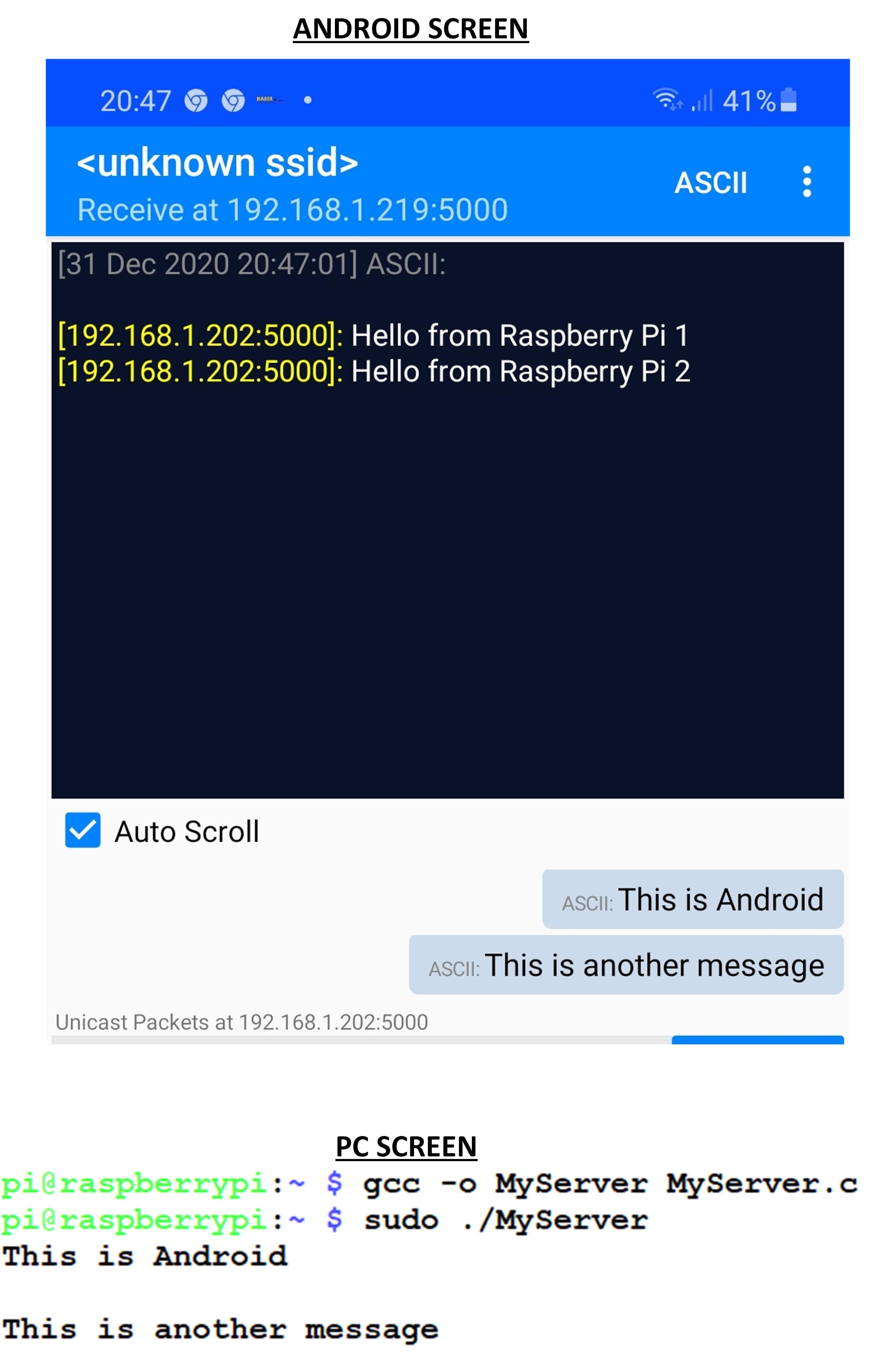 Example of program execution.