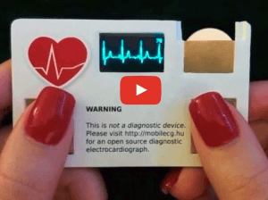 An Electrocardiograph in a business card