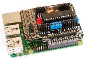 The RasPiO Duino mounted on an RPi