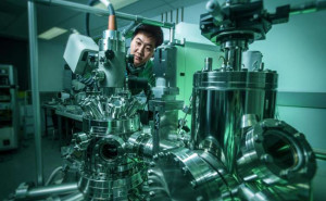 Hochvakuum für Silicen übertrifft den Raum in der Höhe der ISS um den Faktor 100. Bild: University of Wollongong.