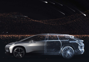 FF91: Fahrender Prototyp eines extremen Elektroautos von Faraday Future