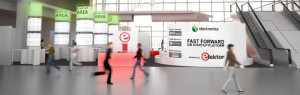 De Elektor-stand bij de oostelijke ingang (animatie).