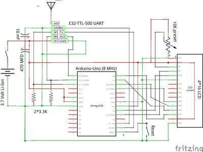 Hand held receiver LCD hand held receiver - works on a single Li-Ion cell