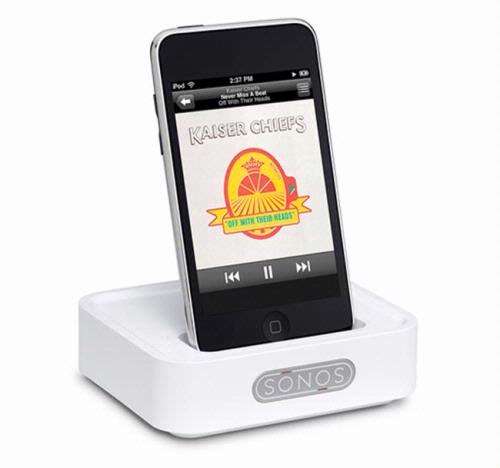 Met de Sonos WD100 Wireless Dock stream je muziek vanaf de iPod/iPhone naar elke kamer waar een ZonePlayer staat.