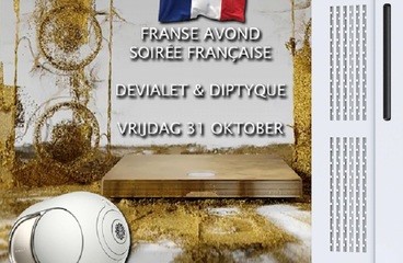 Franse avond bij Music is Magic op 31 okt. en presentatie van Devialet op zat. 1 nov. a.s.