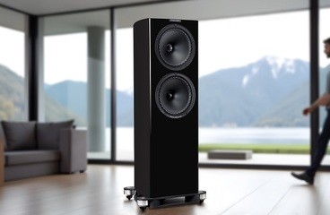 Fyne Audio F704SP: vloerstaande luidspreker met coaxiale driver, te zien op HEM