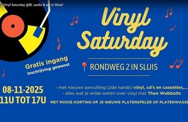 Vinyl Saturday op zat. 8 nov. a.s. bij BL audio & art