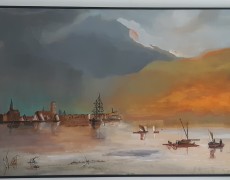 Zicht op Dordrecht 17de eeuw