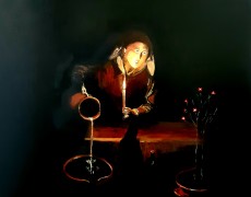 Jonge vrouw met kruik