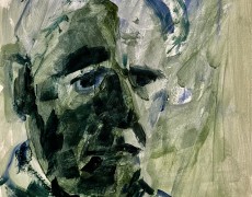 Portret in groen en blauw