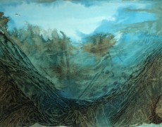 Dromerige creatie in blauwen