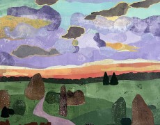 Cloud watching at sunset 