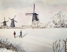 Nederlands winterlandschap