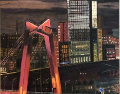 De Willemsbrug in het avondlicht.