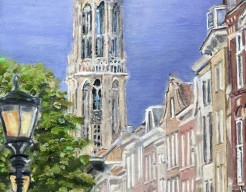 Domtoren vanaf de Oudegracht