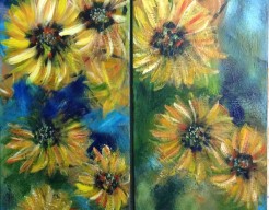 Tweeluik zonnebloemen 