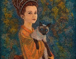 GIRL WITH HER CAT
